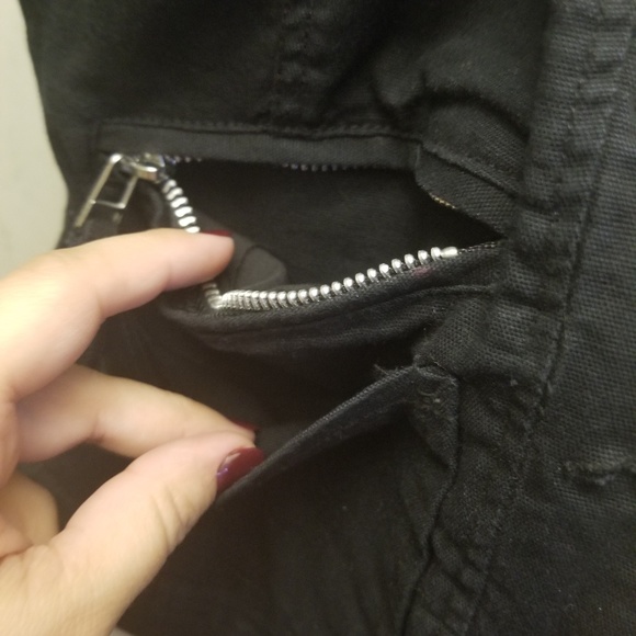 Taxi black bomber jacket metal buttons (Y5) - Picture 3 of 6